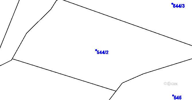 Parcela st. 544/2 v KÚ Rožmitál pod Třemšínem, Katastrální mapa