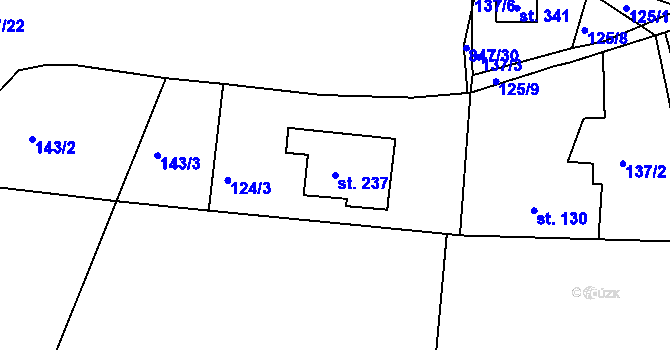 Parcela st. 237 v KÚ Starý Rožmitál, Katastrální mapa