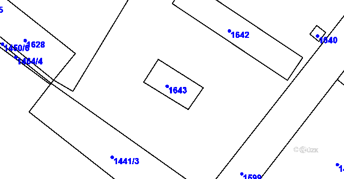 Parcela st. 217 v KÚ Rožná, Katastrální mapa