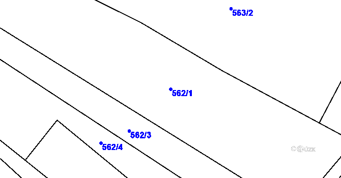 Parcela st. 562/1 v KÚ Zlatkov, Katastrální mapa