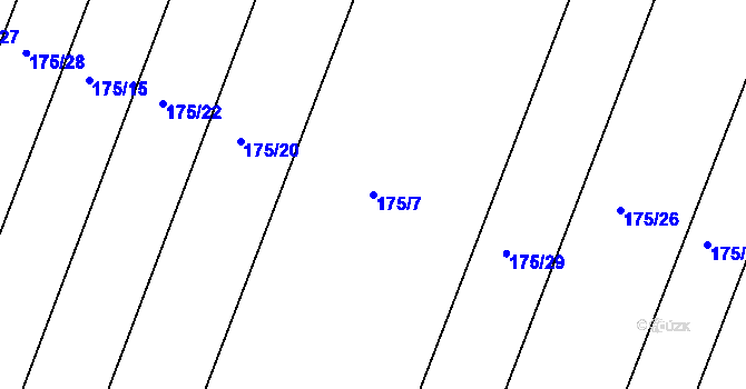 Parcela st. 175/7 v KÚ Neznášov, Katastrální mapa