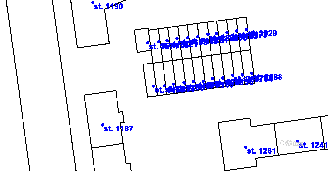 Parcela st. 2884 v KÚ Rožnov pod Radhoštěm, Katastrální mapa
