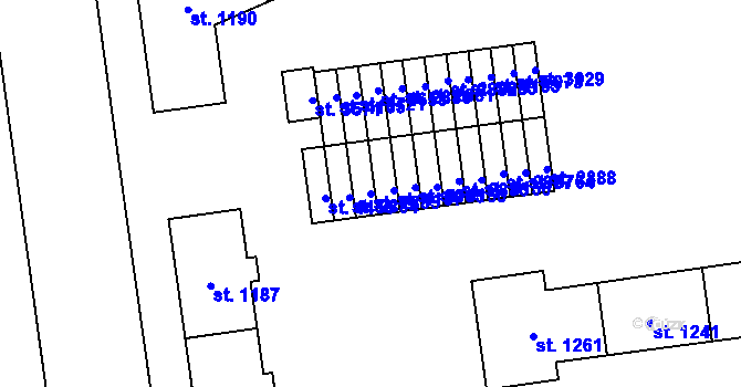 Parcela st. 2885 v KÚ Rožnov pod Radhoštěm, Katastrální mapa