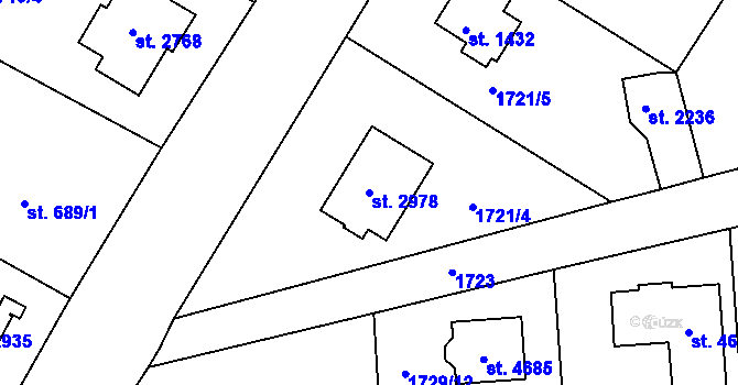 Parcela st. 2978 v KÚ Rožnov pod Radhoštěm, Katastrální mapa