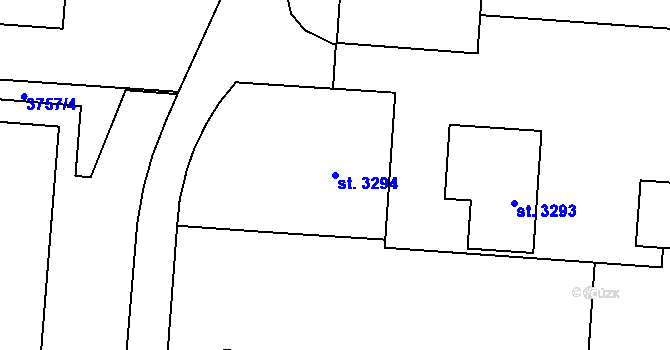 Parcela st. 3294 v KÚ Rožnov pod Radhoštěm, Katastrální mapa