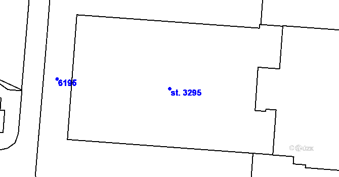 Parcela st. 3295 v KÚ Rožnov pod Radhoštěm, Katastrální mapa