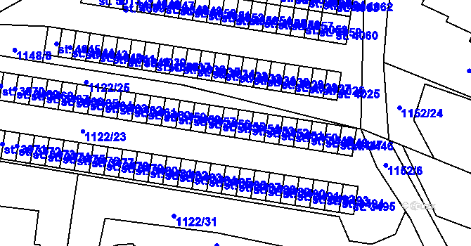 Parcela st. 3454 v KÚ Rožnov pod Radhoštěm, Katastrální mapa
