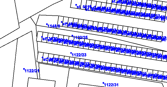 Parcela st. 3462 v KÚ Rožnov pod Radhoštěm, Katastrální mapa