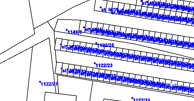 Parcela st. 3464 v KÚ Rožnov pod Radhoštěm, Katastrální mapa