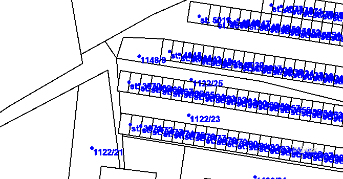Parcela st. 3466 v KÚ Rožnov pod Radhoštěm, Katastrální mapa