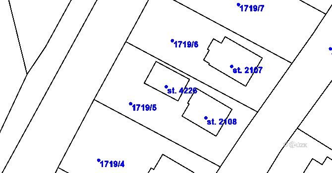 Parcela st. 4226 v KÚ Rožnov pod Radhoštěm, Katastrální mapa