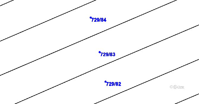Parcela st. 729/83 v KÚ Rožnov pod Radhoštěm, Katastrální mapa