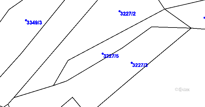 Parcela st. 3227/5 v KÚ Rožnov pod Radhoštěm, Katastrální mapa