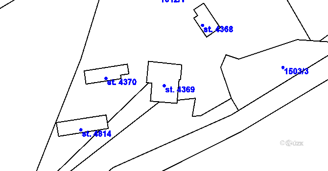 Parcela st. 4369 v KÚ Rožnov pod Radhoštěm, Katastrální mapa