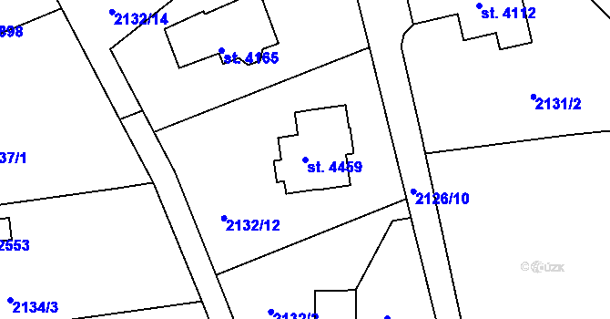 Parcela st. 4459 v KÚ Rožnov pod Radhoštěm, Katastrální mapa