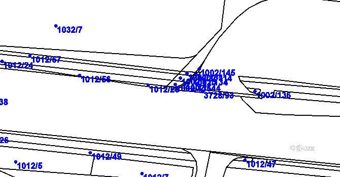 Parcela st. 1002/116 v KÚ Rožnov pod Radhoštěm, Katastrální mapa
