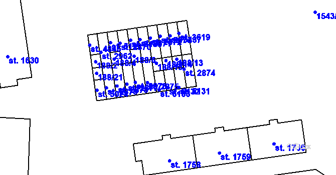Parcela st. 5132 v KÚ Rožnov pod Radhoštěm, Katastrální mapa