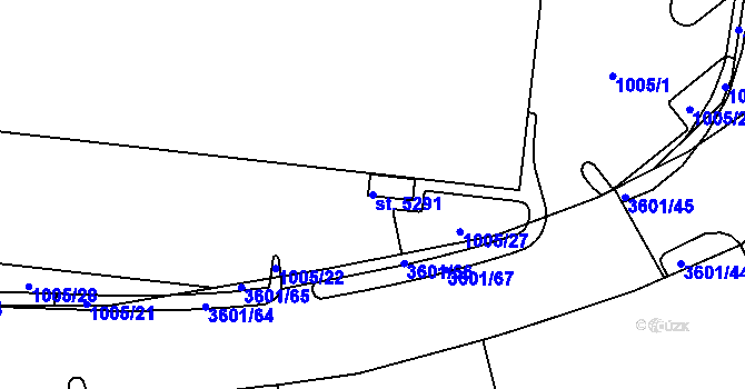 Parcela st. 5291 v KÚ Rožnov pod Radhoštěm, Katastrální mapa