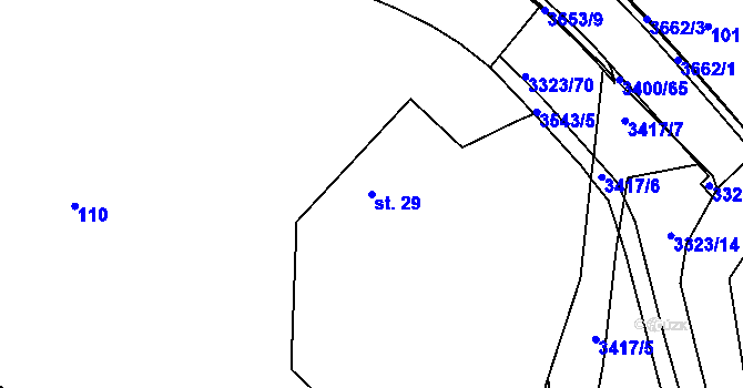 Parcela st. 29 v KÚ Rtyně v Podkrkonoší, Katastrální mapa