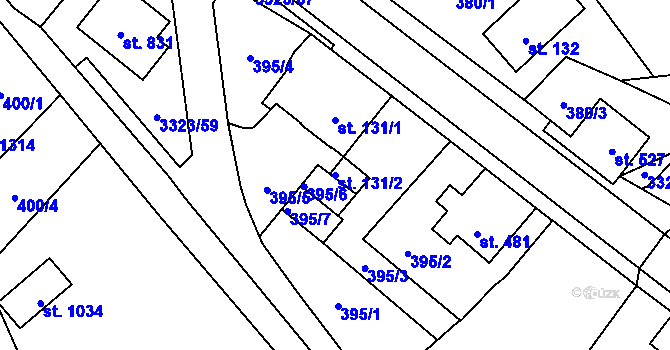 Parcela st. 131/2 v KÚ Rtyně v Podkrkonoší, Katastrální mapa