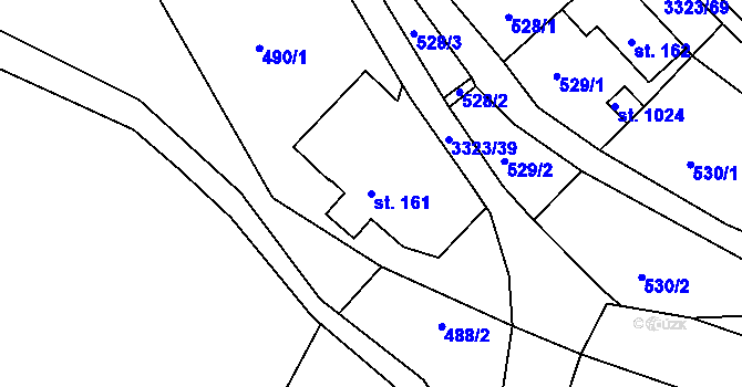 Parcela st. 161 v KÚ Rtyně v Podkrkonoší, Katastrální mapa