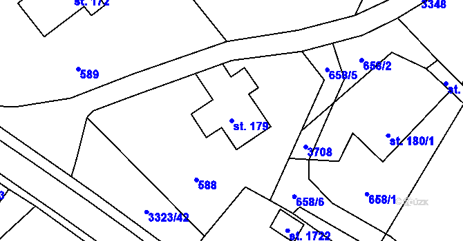 Parcela st. 179 v KÚ Rtyně v Podkrkonoší, Katastrální mapa