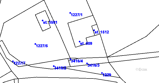Parcela st. 509 v KÚ Rtyně v Podkrkonoší, Katastrální mapa