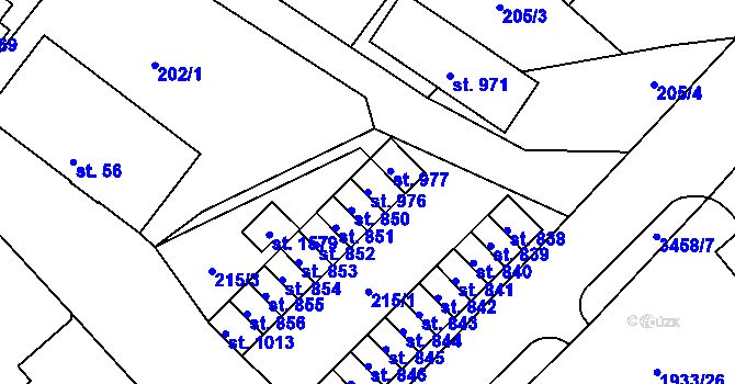 Parcela st. 976 v KÚ Rtyně v Podkrkonoší, Katastrální mapa
