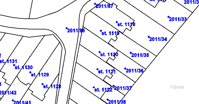 Parcela st. 1120 v KÚ Rtyně v Podkrkonoší, Katastrální mapa