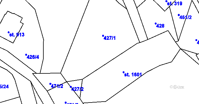 Parcela st. 427 v KÚ Rtyně v Podkrkonoší, Katastrální mapa