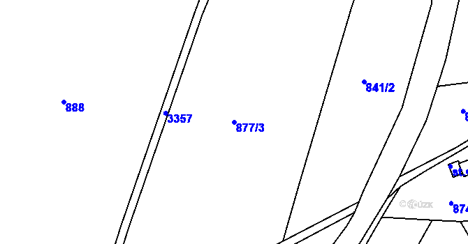 Parcela st. 877/3 v KÚ Rtyně v Podkrkonoší, Katastrální mapa