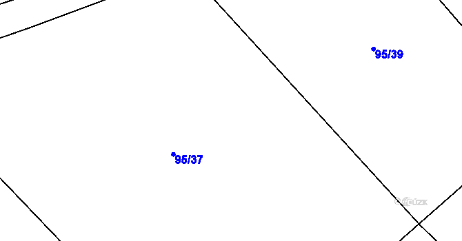 Parcela st. 95/38 v KÚ Ruda u Nového Strašecí, Katastrální mapa