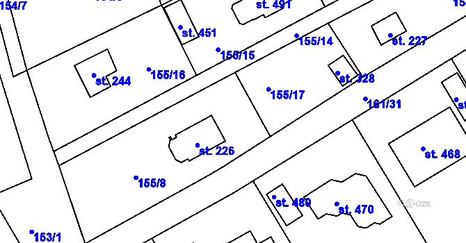 Parcela st. 155/9 v KÚ Ruda u Nového Strašecí, Katastrální mapa