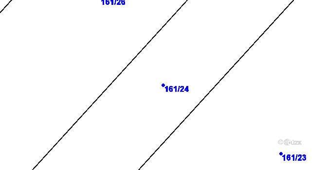 Parcela st. 161/24 v KÚ Ruda u Nového Strašecí, Katastrální mapa