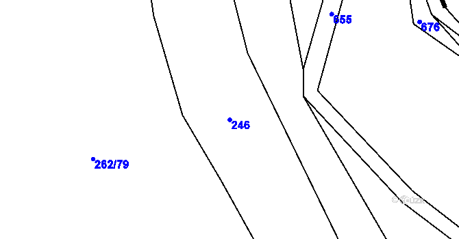 Parcela st. 246 v KÚ Ruda u Nového Strašecí, Katastrální mapa