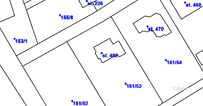 Parcela st. 482 v KÚ Ruda u Nového Strašecí, Katastrální mapa