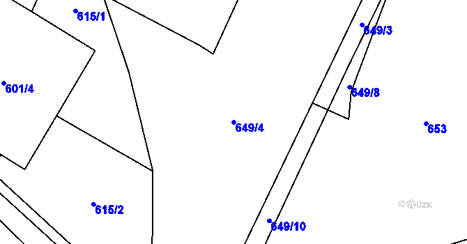Parcela st. 649/4 v KÚ Ruda nad Moravou, Katastrální mapa