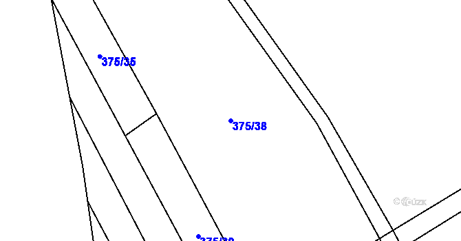 Parcela st. 375/38 v KÚ Ruda nad Moravou, Katastrální mapa