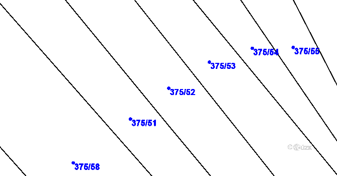 Parcela st. 375/52 v KÚ Ruda nad Moravou, Katastrální mapa