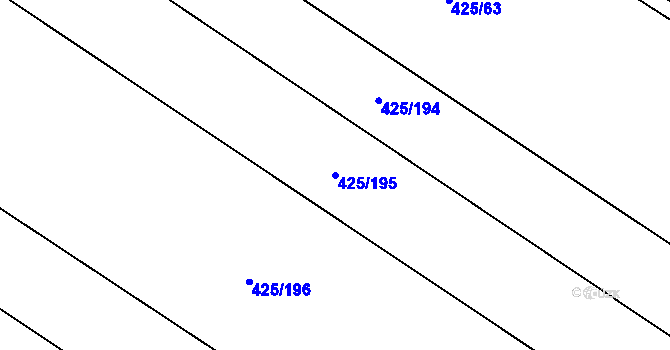Parcela st. 425/195 v KÚ Ruda nad Moravou, Katastrální mapa