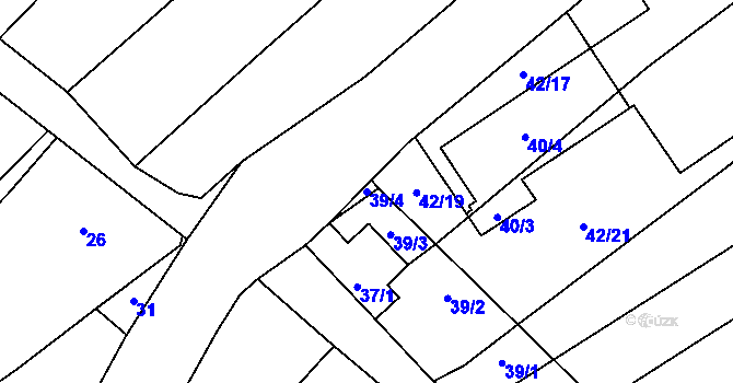 Parcela st. 39/4 v KÚ Rudice u Blanska, Katastrální mapa