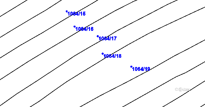 Parcela st. 1064/18 v KÚ Rudice u Blanska, Katastrální mapa