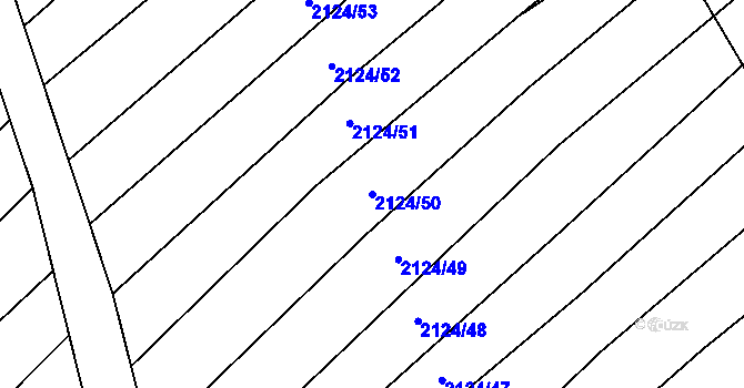 Parcela st. 2124/50 v KÚ Rudice, Katastrální mapa