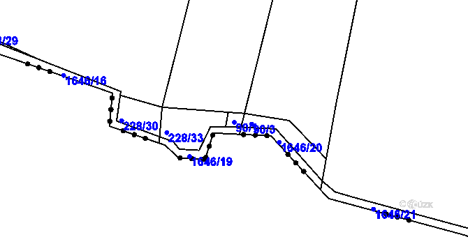 Parcela st. 90/1 v KÚ Hroznatín, Katastrální mapa