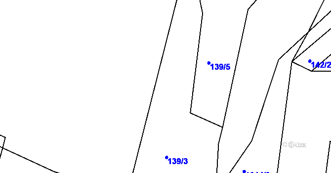 Parcela st. 139/4 v KÚ Hroznatín, Katastrální mapa