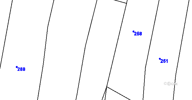 Parcela st. 228/13 v KÚ Hroznatín, Katastrální mapa