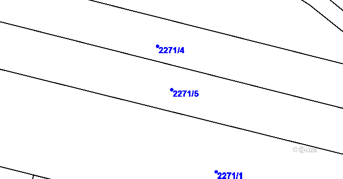Parcela st. 2271/5 v KÚ Rudimov, Katastrální mapa