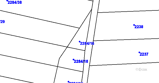 Parcela st. 2284/16 v KÚ Rudimov, Katastrální mapa