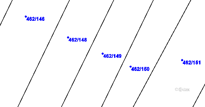 Parcela st. 462/149 v KÚ Rudka, Katastrální mapa