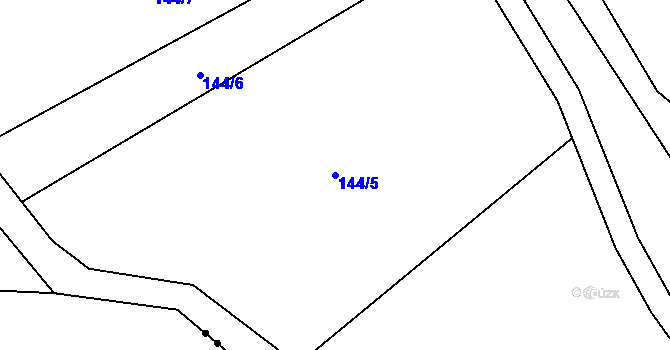 Parcela st. 144/5 v KÚ Rudlice, Katastrální mapa